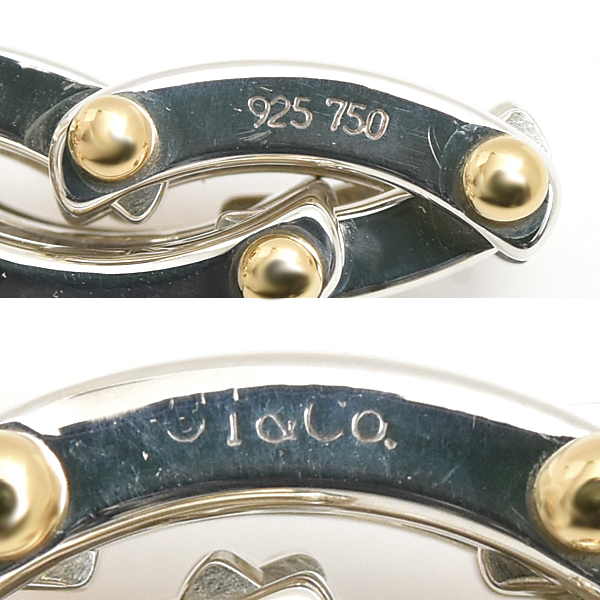 ティファニー 指輪 レディース ゲートリンク リング 実測12号 GATE LINK スターリングシルバー イエローゴールド TIFFANY SV925 750YG 中古