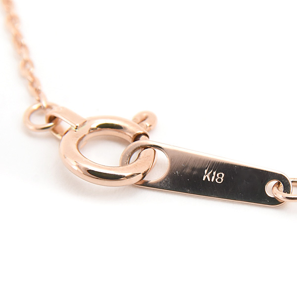 カナルヨンドシー ネックレス レディース ドロップモチーフ スイング 1Pダイヤ ペンダント ピンクゴールド K18PG Canal 4℃ 中古