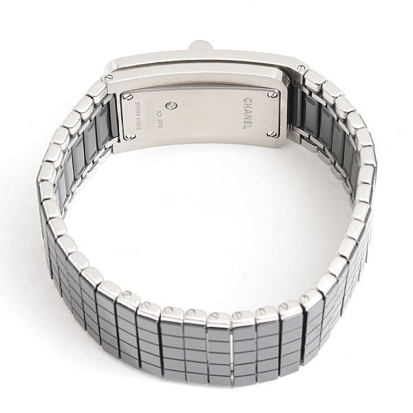 シャネル 時計 レディース コードココ ダイヤベゼル 電池式 ブラック文字盤 ブレス セラミック×ステンレス CHANEL H5148 中古