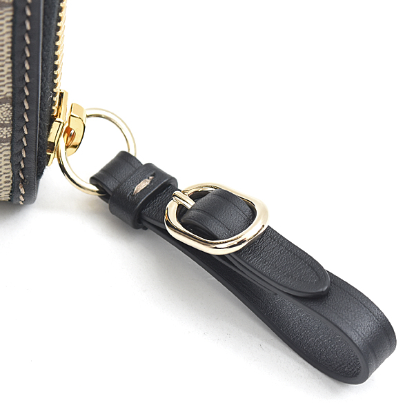 グッチ 財布 レディース GGエンブレム ジップアラウンドウォレット ベージュ×ブラック GUCCI 819122 FAD6L 9741 PVC 未使用展示品