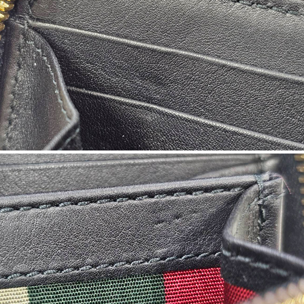 グッチ 財布 レディース GGエンブレム ジップアラウンドウォレット ベージュ×ブラック GUCCI 819122 FAD6L 9741 PVC 未使用展示品