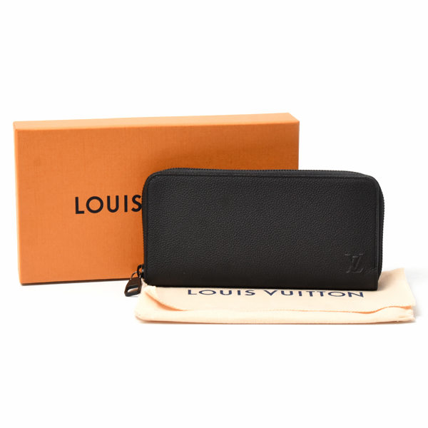 ルイヴィトン 財布 メンズ レディース アエログラム ジッピー ウォレット ホリゾンタル 長財布 ブラック カーフ M25959 Louis Vuitton 未使用展示品