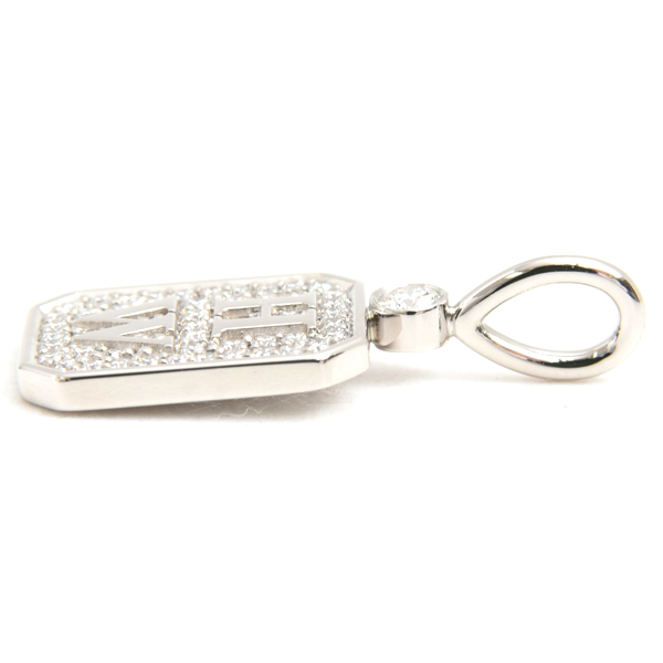 ハリーウィンストン ペンダント レディース HWロゴ パヴェダイヤ ペンダント プラチナ HARRY WINSTON PT950 中古