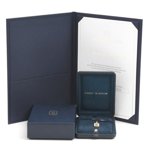 ハリーウィンストン ペンダント レディース HWロゴ パヴェダイヤ ペンダント ゴールド HARRY WINSTON 750YG 中古