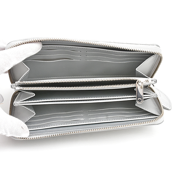 ルイヴィトン 財布 レディース マヒナ ジッピーウォレット ラウンドファスナー長財布 シルバー M26940 Louis Vuitton 中古