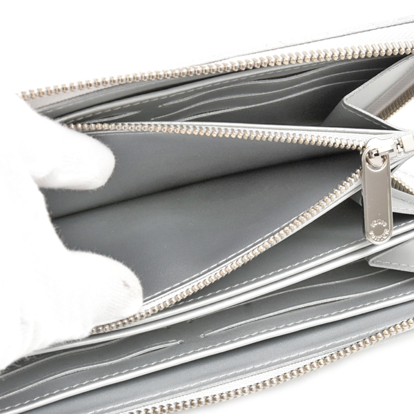ルイヴィトン 財布 レディース マヒナ ジッピーウォレット ラウンドファスナー長財布 シルバー M26940 Louis Vuitton 中古