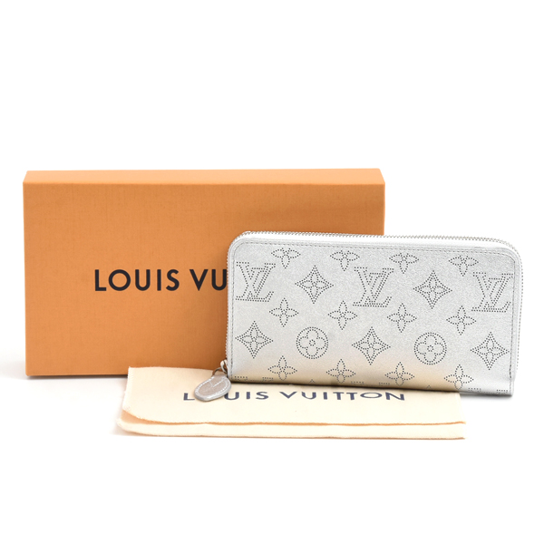 ルイヴィトン 財布 レディース マヒナ ジッピーウォレット ラウンドファスナー長財布 シルバー M26940 Louis Vuitton 中古