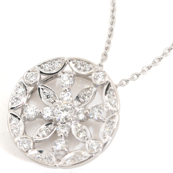 モニッケンダム ネックレス レディース ホワイトポージー ダイヤモンド ネックレス D0.46ct プラチナ MONNICKENDAM PT900 中古