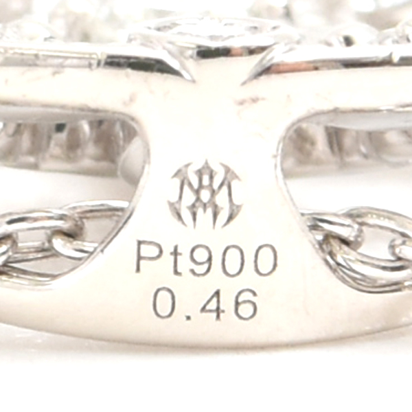 モニッケンダム ネックレス レディース ホワイトポージー ダイヤモンド ネックレス D0.46ct プラチナ MONNICKENDAM PT900 中古