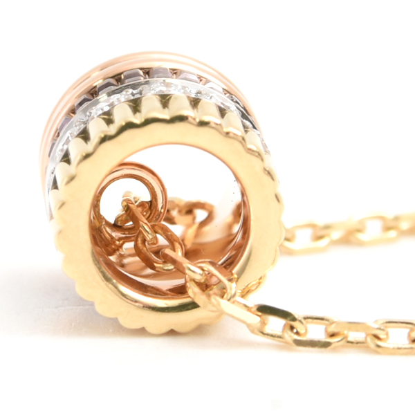 ブシュロン ネックレス レディース キャトルクラシック スモール ダイヤ ネックレス ゴールド BOUCHERON 750YG×WG×PG 中古