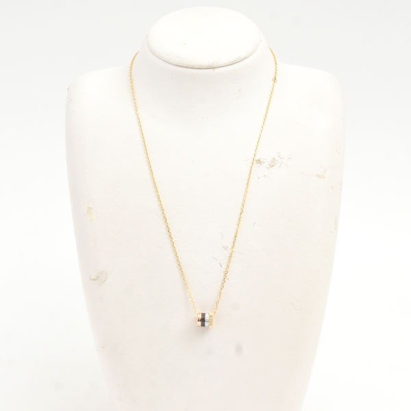 ブシュロン ネックレス レディース キャトルクラシック スモール ダイヤ ネックレス ゴールド BOUCHERON 750YG×WG×PG 中古