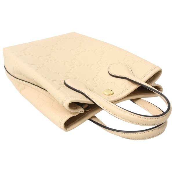 グッチ バッグ レディース スーパーミニバッグ ジャンボGG グッチシマ ベージュ レザー GUCCI 790133 未使用展示品