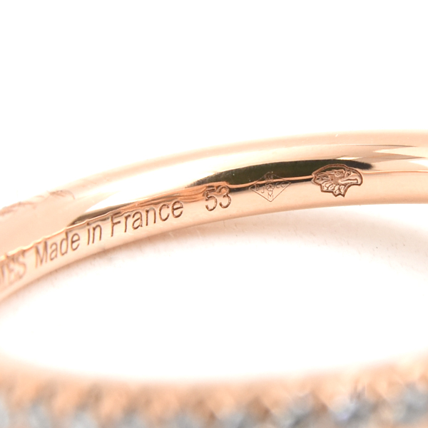 エルメス 指輪 レディース エシャペ PM ダイヤモンド リング 53号 ピンクゴールド HERMES 750PG 中古