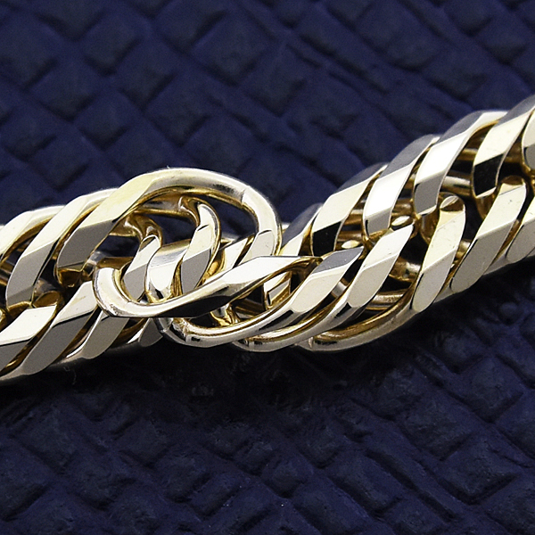 喜平 ネックレス K18 12面カット トリプル 30g 50cm 造幣局検定刻印入 メンズ レディース チェーン イエローゴールド YG 中古