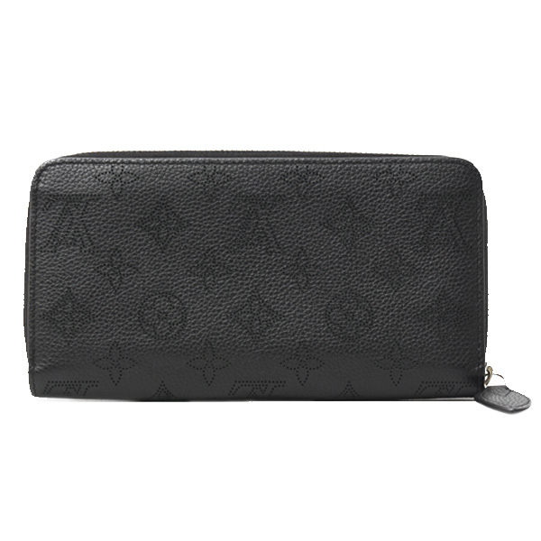 ルイヴィトン 財布 レディース メンズ ジッピーウォレット ラウンドファスナー長財布 マヒナ ノワール Louis Vuitton M61867 中古