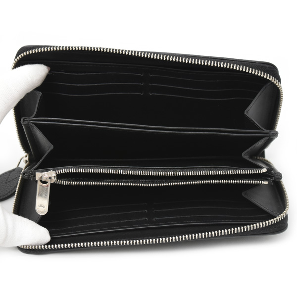 ルイヴィトン 財布 レディース メンズ ジッピーウォレット ラウンドファスナー長財布 マヒナ ノワール Louis Vuitton M61867 中古