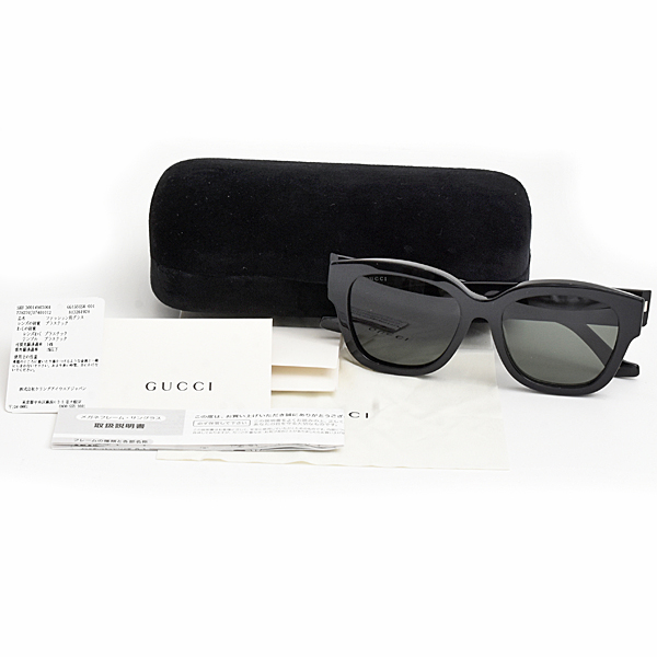 グッチ サングラス メンズ レディース アジアン フィット ブラック プラスチック GG1550SK GUCCI 中古