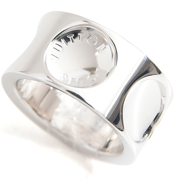 ルイヴィトン 指輪 レディース グランドバーグ アンプラント リング 48号 ホワイトゴールド Louis Vuitton 750WG 中古