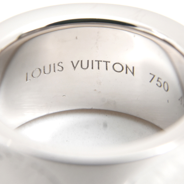 ルイヴィトン 指輪 レディース グランドバーグ アンプラント リング 48号 ホワイトゴールド Louis Vuitton 750WG 中古