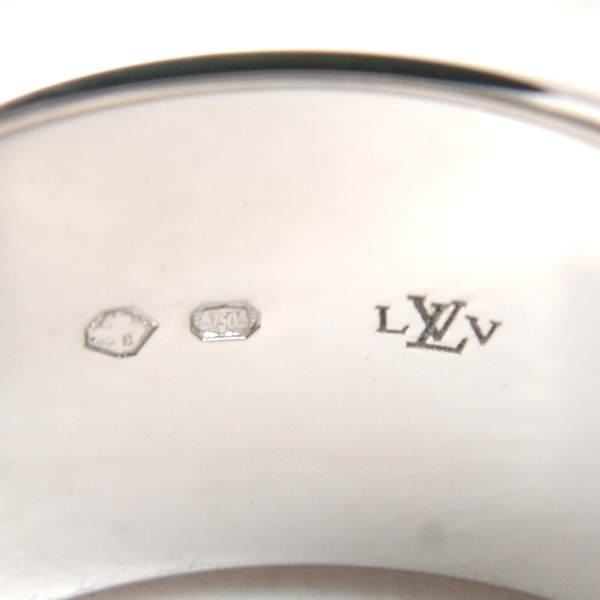 ルイヴィトン 指輪 レディース グランドバーグ アンプラント リング 48号 ホワイトゴールド Louis Vuitton 750WG 中古
