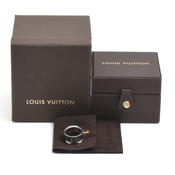 ルイヴィトン 指輪 レディース グランドバーグ アンプラント リング 48号 ホワイトゴールド Louis Vuitton 750WG 中古
