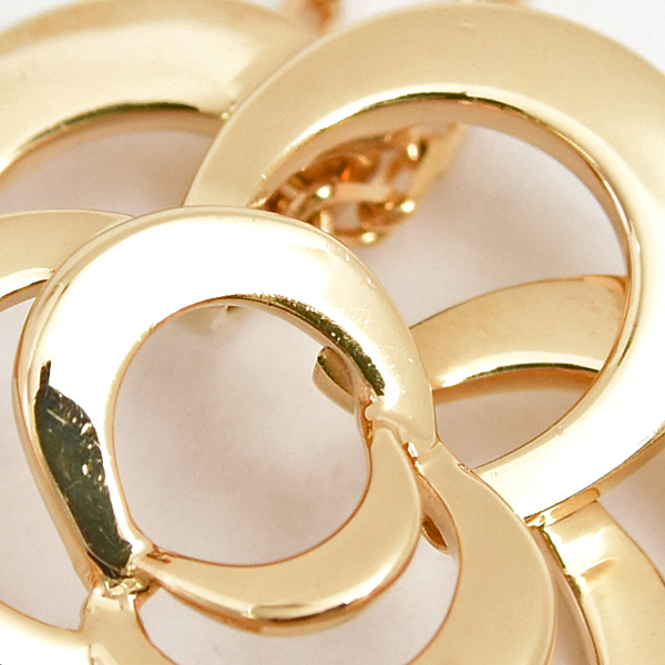 シャネル ネックレス レディース カメリア ペンダント イエローゴールド J2925 750YG K18 中古