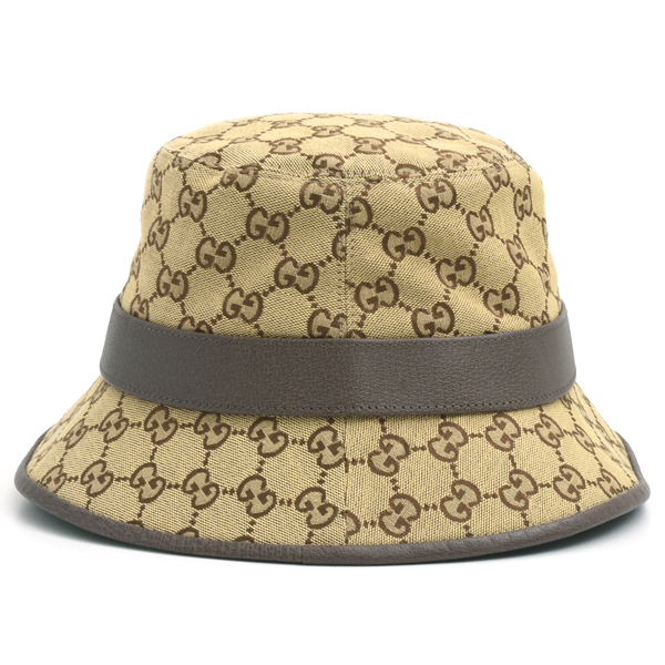 グッチ 帽子 メンズ GGキャンバス フェドラハット  Lサイズ 59cm キャンバス ベージュ ブラウン 576587 GUCCI 中古