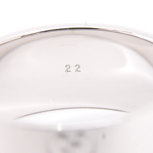 グッチ 指輪 メンズ アイコン ワイド リング 22号 実寸20.5号 ホワイトゴールド 750WG GUCCI 中古