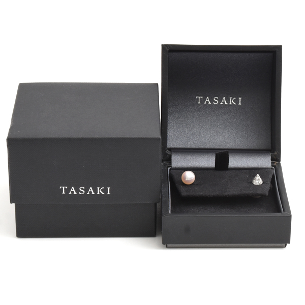 タサキ ピアス レディース リファインドリベリオン パール ダイヤ ピアス ゴールド TASAKI 750WG 中古
