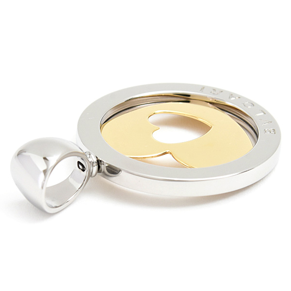 ブルガリ ペンダント メンズ レディース トンド ハート ペンダントトップ イエローゴールド SS 750YG BVLGARI 中古