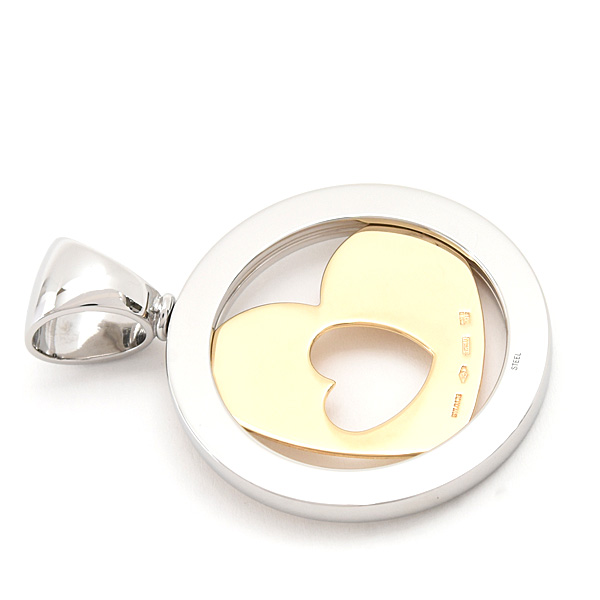 ブルガリ ペンダント メンズ レディース トンド ハート ペンダントトップ イエローゴールド SS 750YG BVLGARI 中古