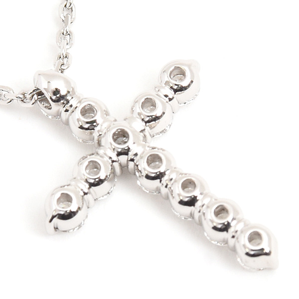 スタージュエリー ネックレス レディース ダイヤ クロス ペンダント D0.50ct プラチナ PT950 STAR JEWELRY 1XN0707 中古