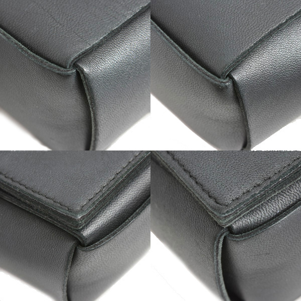 ボッテガヴェネタ バッグ メンズ ベルトカセット ボディバック マキシイントレチャート ブラック ラムスキン BOTTEGA VENETA 668572 中古