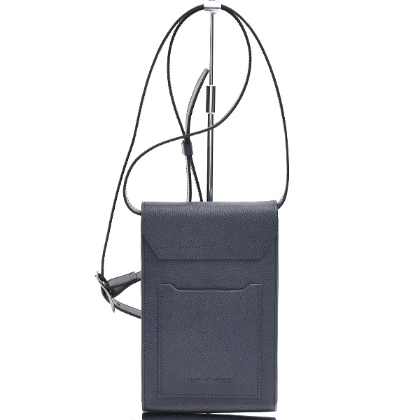 ハンティングワールド バッグ レディース メンズ スマートフォンケース282CGR レザー ネイビー HUNTING WORLD 中古