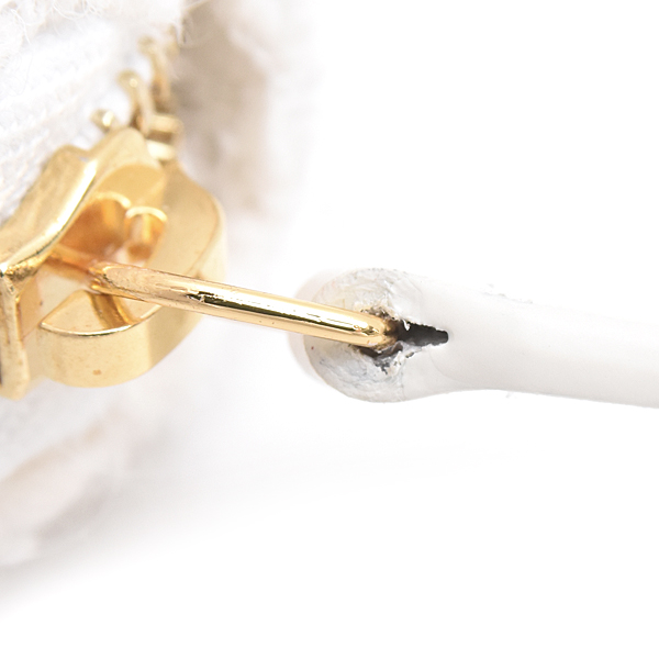 シャネル バッグ レディース マトラッセ リボン チェーンショルダー カードケース コインケース ツイード ホワイト CHANEL 中古