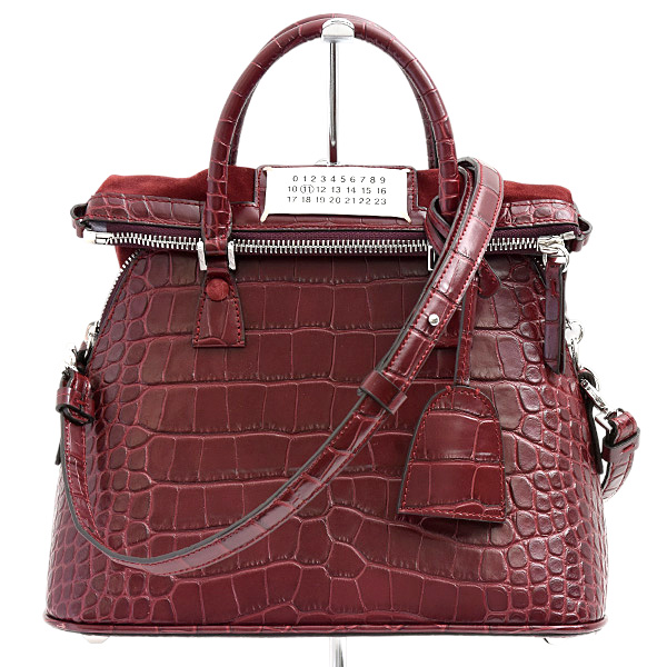 メゾンマルジェラ バッグ レディース 5AC クラシック ミニ クロスボディバッグ レザー ボルドー Maison Margiela 中古
