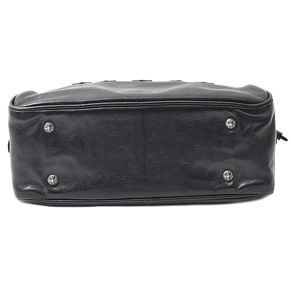 クロムハーツ バッグ メンズ セメタリークロスパッチ GYM SM レザー ブラック CHROME HEARTS 中古