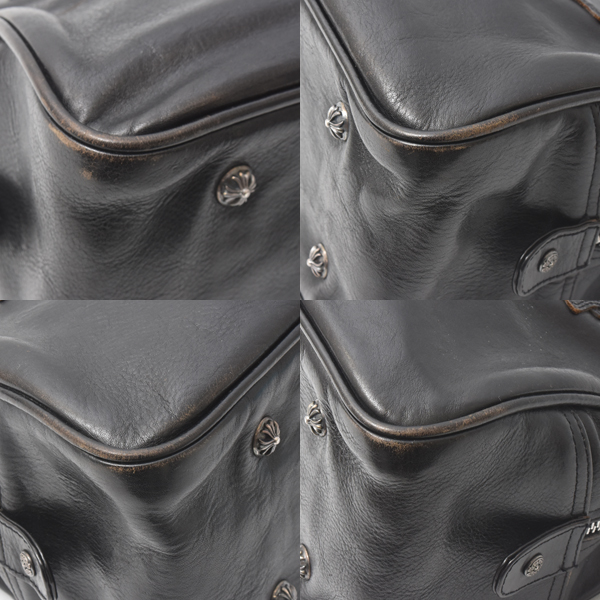 クロムハーツ バッグ メンズ セメタリークロスパッチ GYM SM レザー ブラック CHROME HEARTS 中古