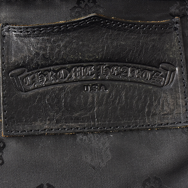 クロムハーツ バッグ メンズ セメタリークロスパッチ GYM SM レザー ブラック CHROME HEARTS 中古
