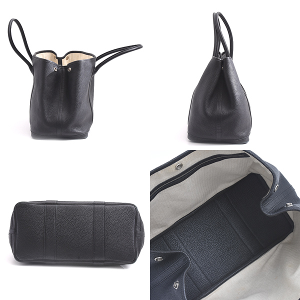 エルメス バッグ レディース メンズ ネゴンダ ガーデンパーティPM トートバッグ ブラック HERMES 中古