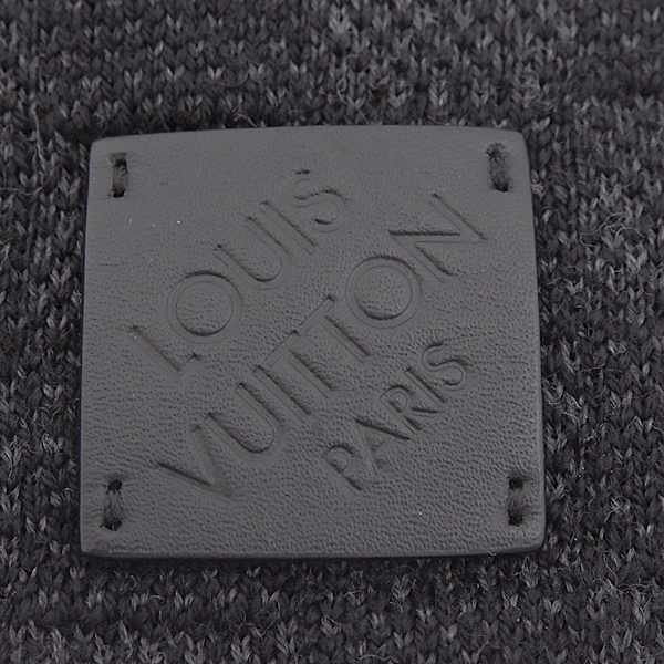 ルイヴィトン マフラー メンズ エシャルプ ネオ プティ ダミエ ブラック ウール100% Louis Vuitton M77988 中古