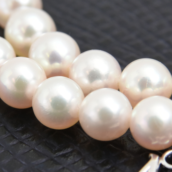 ミキモト ネックレス レディース ベビーパール Mチャーム付 ロングネックレス 4.9mm～5.5mm シルバー MIKIMOTO SV925 中古