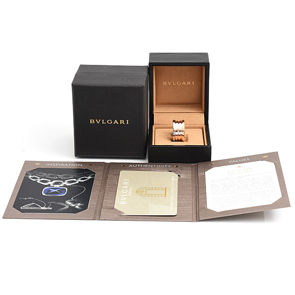 ブルガリ 指輪 レディース メンズ ビーゼロワン B-ZERO1 パーフェクトミステイク リング 56号 実寸15号 ゴールド 750YG×WG×PG BVLGARI 中古