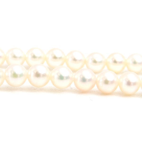 ミキモト ネックレス レディース ベビーパール Mチャーム付 ネックレス 4.0mm～4.4mm ホワイトゴールド MIKIMOTO K18WG 中古