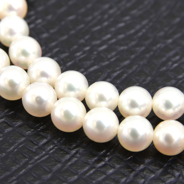 ミキモト ネックレス レディース ベビーパール Mチャーム付 ネックレス 4.0mm～4.4mm ホワイトゴールド MIKIMOTO K18WG 中古
