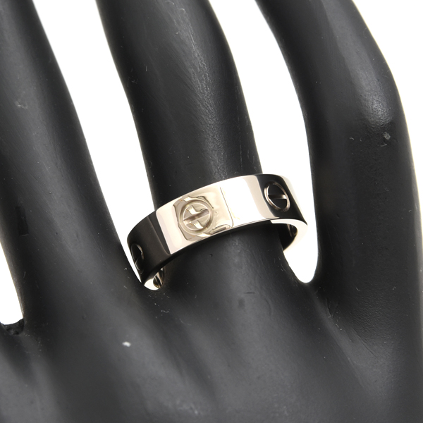 カルティエ 指輪 レディース ラブリング 57号 ホワイトゴールド Cartier 750WG 中古
