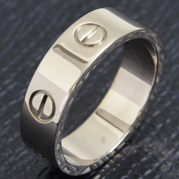 カルティエ 指輪 レディース ラブリング 57号 ホワイトゴールド Cartier 750WG 中古