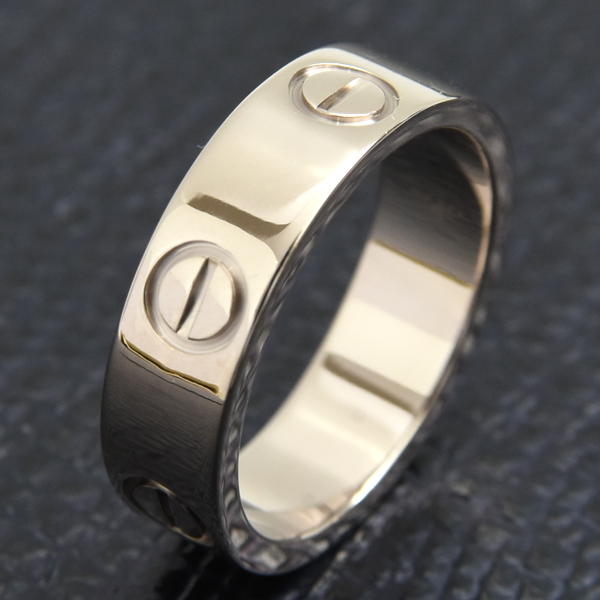 カルティエ 指輪 レディース ラブリング 51号 ホワイトゴールド Cartier 750WG 中古