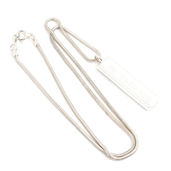 ティファニー ネックレス レディース 1837 ナローバー ラウンドスネークチェーン ペンダント スターリングシルバー TIFFANY SV925 中古