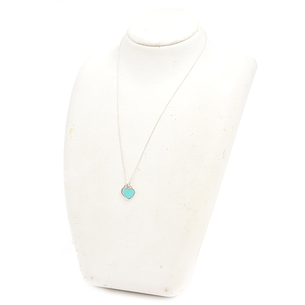 ティファニー ネックレス レディース リターン トゥ ブルー ダブル ハート タグ ペンダント ミニ スターリングシルバー TIFFANY SV925 中古